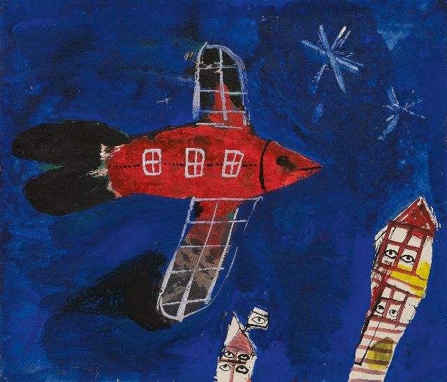 Constant | Zonder titel, gouache op papier, 45,2 x 51,2 cm, gesigneerd l.o. en gedateerd '49