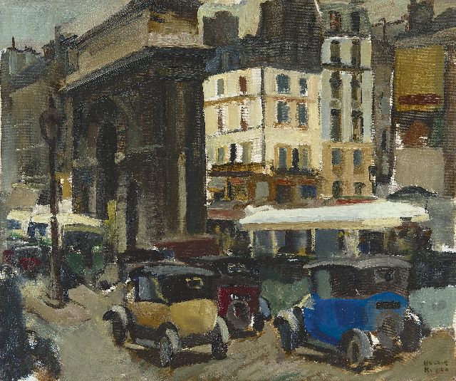 Harrie Kuijten | Porte Saint-Martin, Parijs, olieverf op doek, 51,8 x 61,1 cm, gesigneerd r.o. en op spieraam en te dateren ca. 1925