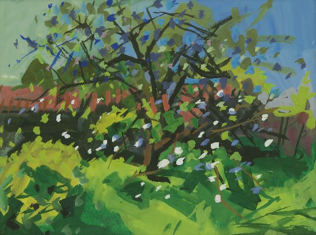 Jan van der Zee | Bloeiende boom, gouache op papier, 52,0 x 71,3 cm
