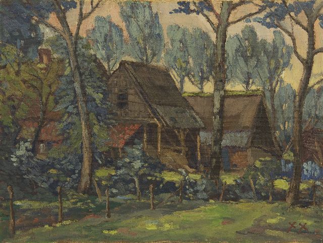 Jan Kruysen | Bauernhof, Öl auf Leinwand, 45,2 x 60,3 cm, Unterzeichnet u.r. mit Monogramm