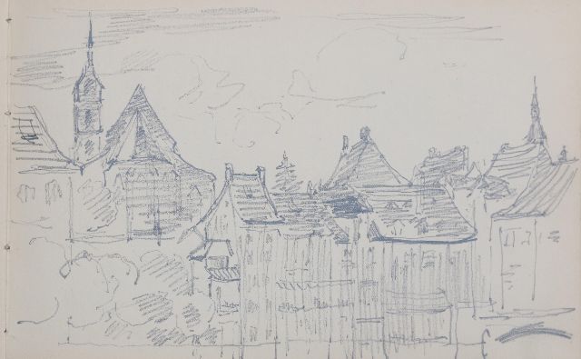 Hendrik Willem Mesdag | Schetsboek met tekeningen van Hendrik Willem Mesdag en Sientje Mesdag-van Houten, gemengde techniek op papier, 13,0 x 21,0 cm, te dateren ca. 1895