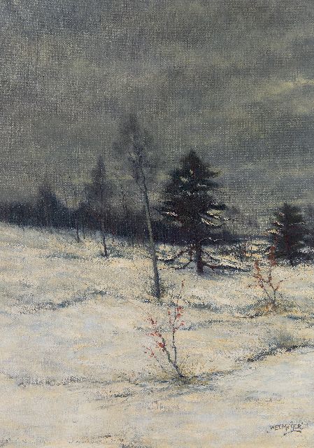 Piet Meijers | Schneelandschaft, Öl auf Leinwand, 70,3 x 50,0 cm, Unterzeichnet u.r.