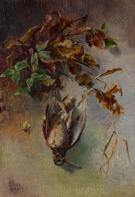 Heineken M.  | Houtsnip, olieverf op doek 86,2 x 59,8 cm, gesigneerd l.o. en gedateerd 1898