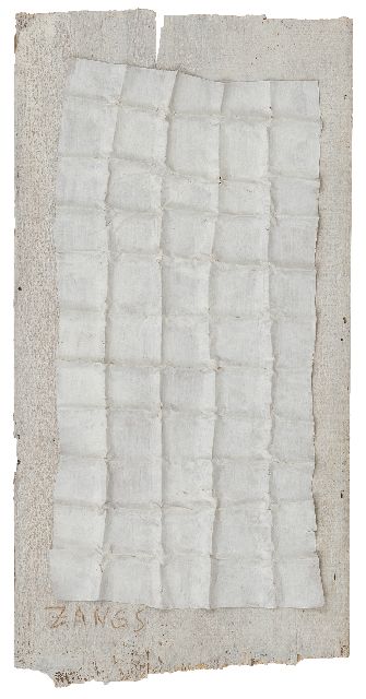 Herbert Zangs | Komposition, Relief aus Papier und Holz, 44,0 x 23,0 cm, Unterzeichnet u.l.