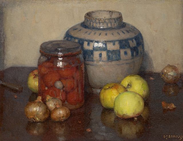 Christiaan Addicks | Vruchtenstilleven, olieverf op doek, 36,8 x 45,8 cm, gesigneerd r.o.