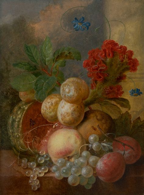 Jan Evert Morel I | Obststillleben, Öl auf Holz, 36,8 x 27,4 cm, Unterzeichnet u.r.