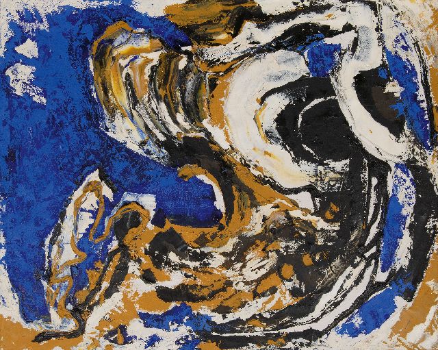 Frieda Hunziker | Welle, Öl auf Leinwand, 80,2 x 100,2 cm, zu datieren 1965, ohne Rahmen