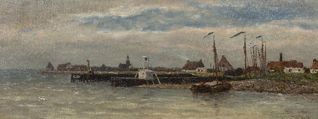Willem Roelofs | Oude-Schild Ile de Texel, Öl auf Leinwand, 57,5 x 150,5 cm, Unterzeichnet u.r.