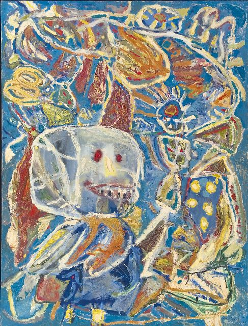 Lucebert | Hobgoblins Karneval, Öl auf Leinwand, 120,0 x 90,0 cm, Unterzeichnet r.u. und datiert '61