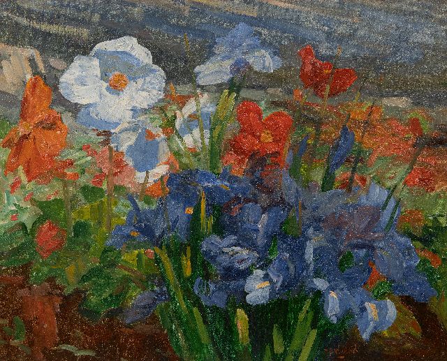 Felicien Bobeldijk | Kas in Aalsmeer, olieverf op doek, 41,3 x 51,3 cm, gesigneerd r.o.