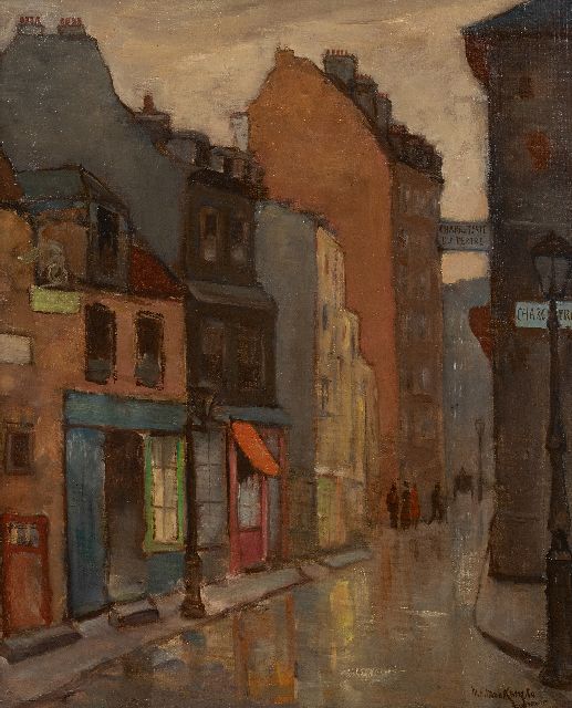 Marie Henri Mackenzie | Straatje op Montmartre, olieverf op doek, 55,2 x 46,4 cm, gesigneerd r.o.