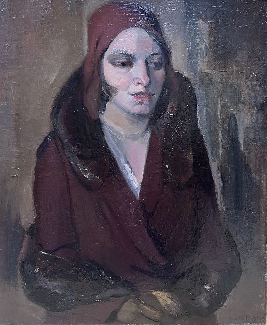 Kuijten H.J.  | Portret van Leni, olieverf op doek 70,5 x 57,7 cm, gesigneerd r.o. en te dateren ca. 1927