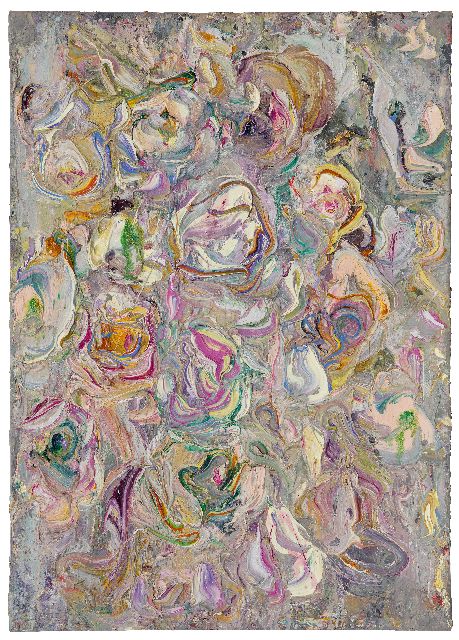 Marc Mulders | Bloemen, olieverf op doek, 70,2 x 50,2 cm, gesigneerd verso en verso gedateerd 13 01/08