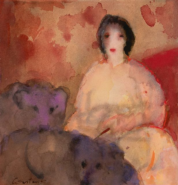 Constant (Constant Anton Nieuwenhuijs)   | De Berentemster, aquarel op papier 46,0 x 44,7 cm, gesigneerd l.o. en te dateren 1986