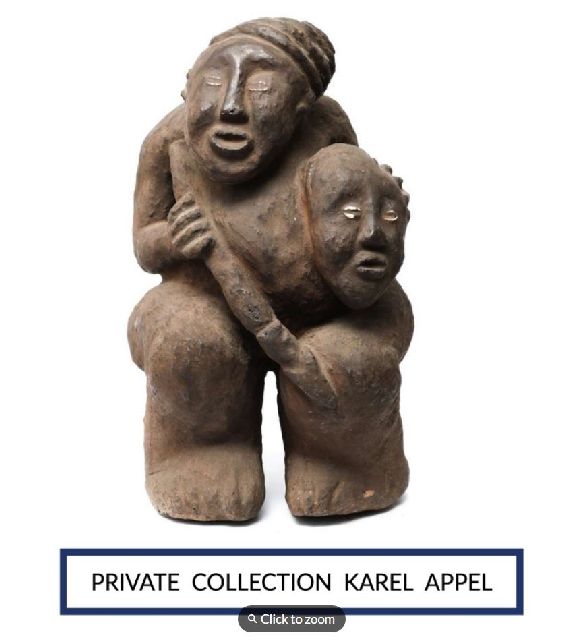 Onbekend | Twee figuren, keramiek, 58,0 x 32,0 cm