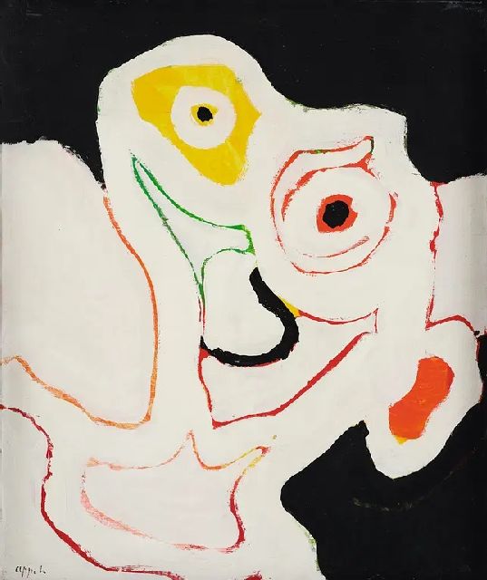 Karel Appel | Zonder tite, olieverf op doek, 65,0 x 54,0 cm, gesigneerd l.o.