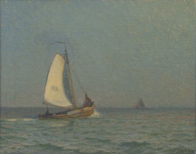 A.P. Schotel | Zomer op de Zuiderzee, olieverf op doek, 40,0 x 50,0 cm, gesigneerd r.o.