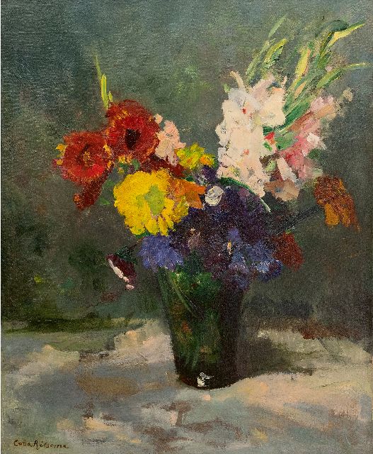 Coba Ritsema | Bloemen boeket, olieverf op doek, 60,5 x 49,5 cm, gesigneerd l.o.
