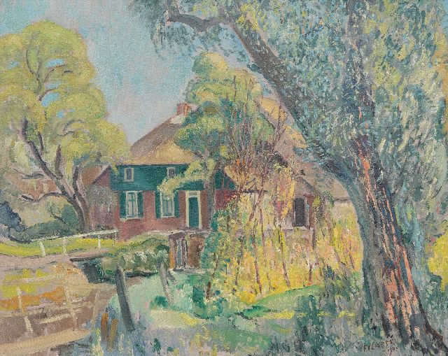 Dirk Filarski | Boerderij Staphorst, olieverf op doek, 65,3 x 81,5 cm, gesigneerd r.o. en gedateerd 1943