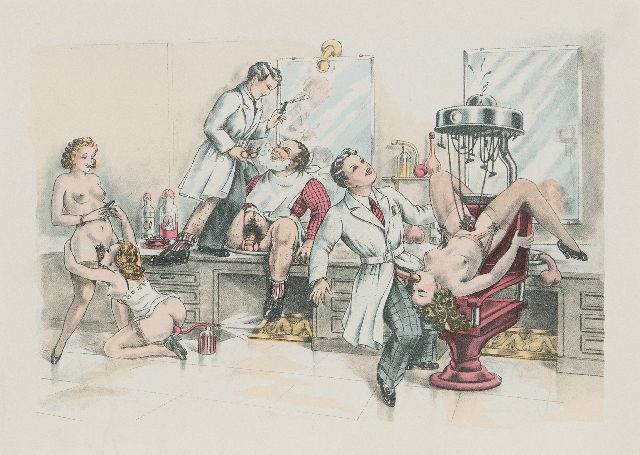 Onbekend | Erotische voorstelling, litho