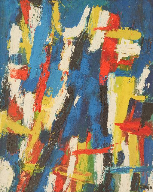 Gust Romijn | Fiesta a Sevilla, 1955, olieverf op doek, 100,1 x 79,8 cm, gesigneerd r.o.