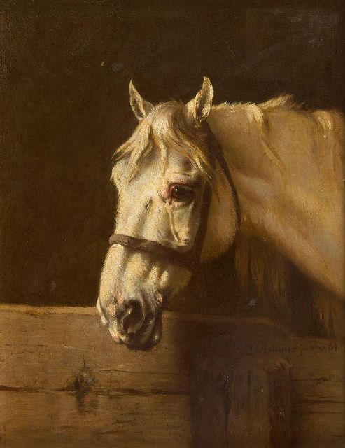 Wouter Verschuur jr. | Portret van een schimmel, olieverf op paneel, 26,2 x 19,8 cm, gesigneerd r.o. en gedateerd '64