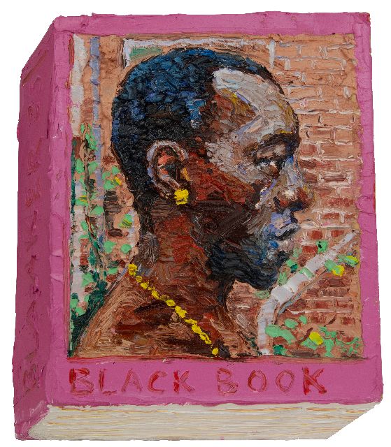 Carlos Blaaker | Black Book, olieverf op paneel, 34,0 x 29,5 cm, gesigneerd linker zijkant en gedateerd op linker zijkant 25 en verso 26