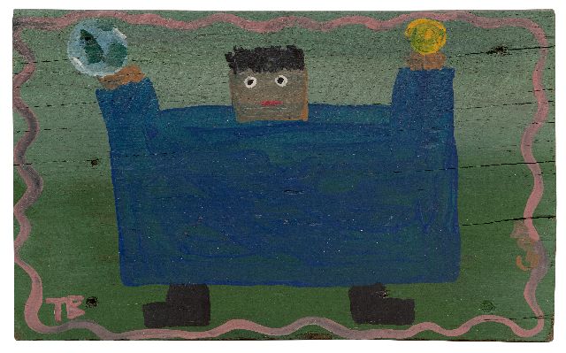Tim Brown | God, olieverf op paneel, 39,0 x 24,0 cm, jaren '60  niet te koop