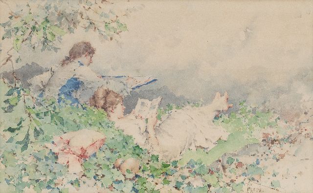Frederik Hendrik Kaemmerer | De huwelijksreis, aquarel op papier, 28,0 x 45,0 cm, gesigneerd r.o.