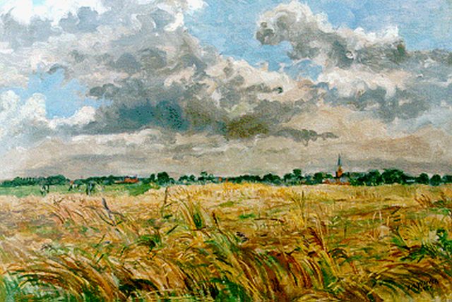 Jan Hendrik Stuiver | Landschap Noord Groningen, olieverf op doek, 40,8 x 61,1 cm, gesigneerd r.o. en gedateerd 1939